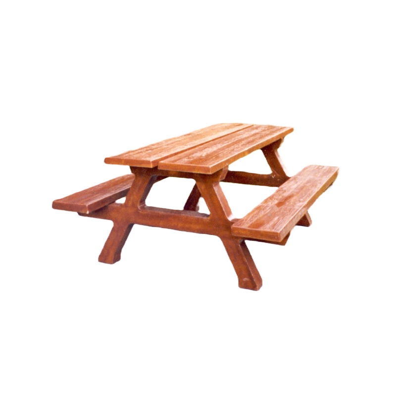 TABLE DE PIQUE-NIQUE FORESTIÈRE TRADITION EN BÉTON ASPECT BOIS