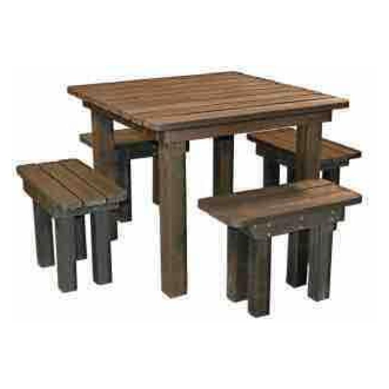 TABLE DE PIQUE-NIQUE EN PLASTIQUE RECYCLÉ PIKNIK SCELLEMENT DIRECT