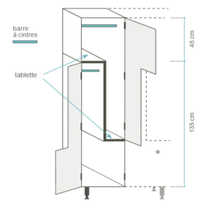 CASIER PORTE EN Z STRATIFIÉ